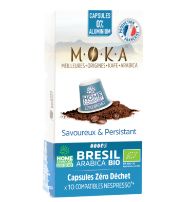 MOKA Brésil x10 capsules Zéro Déchet compatibles Nespresso®