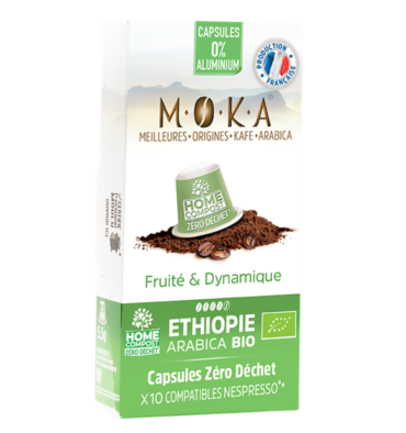 MOKA Ethiopie x10 capsules Zéro Déchet compatibles Nespresso®