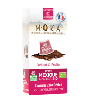 MOKA Mexique x10 capsules Zéro Déchet compatibles Nespresso®